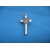 Krzyż metalowy z medalem Św.Benedykta 8 cm biały+pudełko